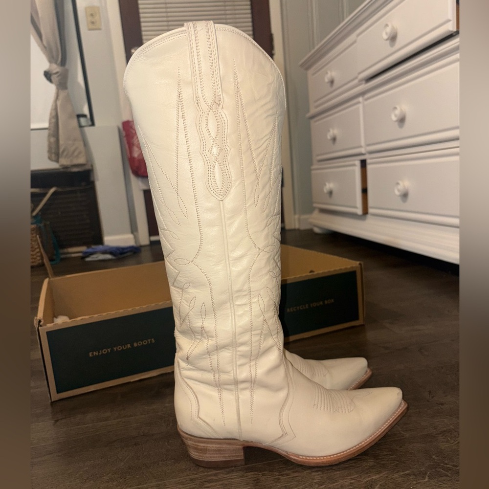 Tecovas Loretta Cream Cowboy Boots - Picture 2 of 7